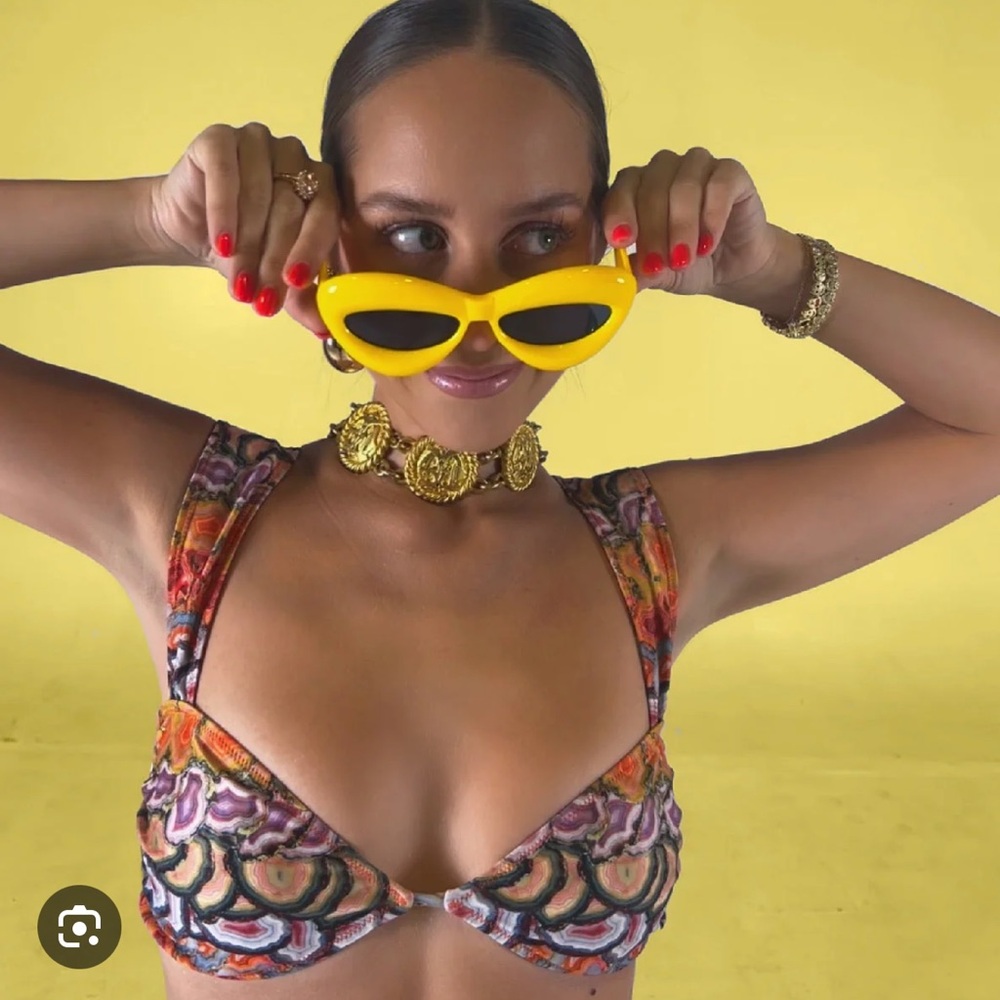 Strawberry Milk Mob Tiger Tail Bikini Top